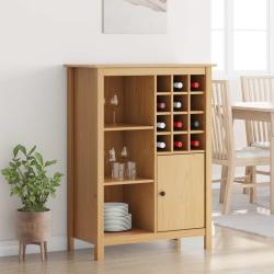 Cabinet &agrave; vin HILL Marron miel 79.5 x 40 x 107.5 cm