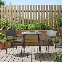 Chaises de 2 pcs Anthracite 51 x 55 x 81 cm Acier