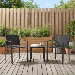 Chaises de 2 pcs Noir et anthracite 53,5 x 59 x 77 cm