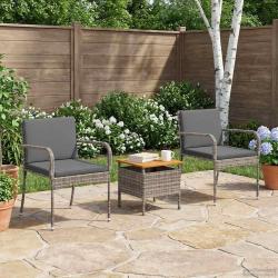 Ensemble bistro de 3 pcs Gris polyrotin