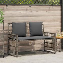 Banc ext&eacute;rieur Uni Gris et Gris fonc&eacute; 116 x 55 x 82 cm