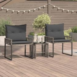Ensemble de meubles d'ext&eacute;rieur 7 pcs Gris et Gris fonc&eacute;