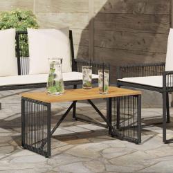 Table de Noir et Marron 80 x 40 x 40 cm polyrotin