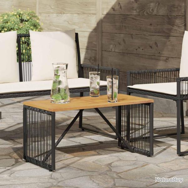 Table de Noir et Marron 80 x 40 x 40 cm polyrotin