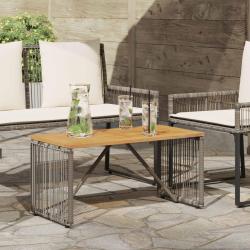 Table de Gris et marron 80 x 40 x 40 cm polyrotin