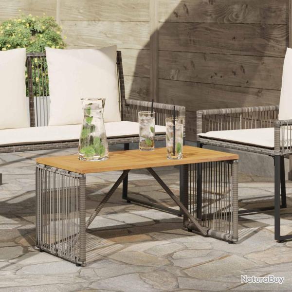 Table de Gris et marron 80 x 40 x 40 cm polyrotin
