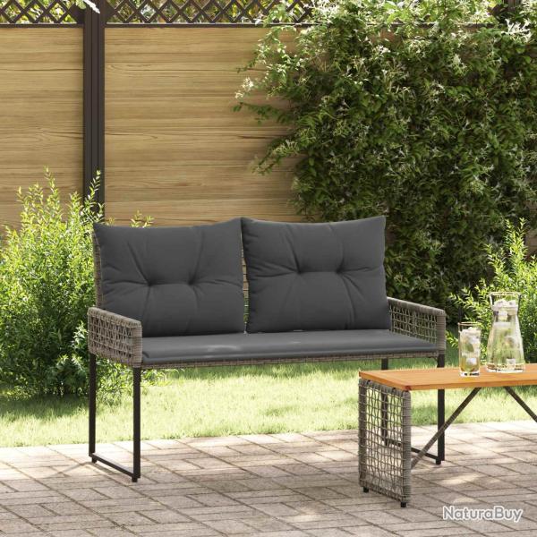 Banc ext�rieur Gris 118 x 55 x 82 cm Rotin PE et tissu