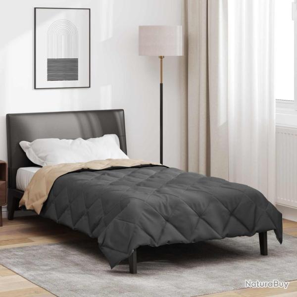 Duvet d'�t� simple 220 x 155 cm �t� 200 gsm Anthracite et Taupe