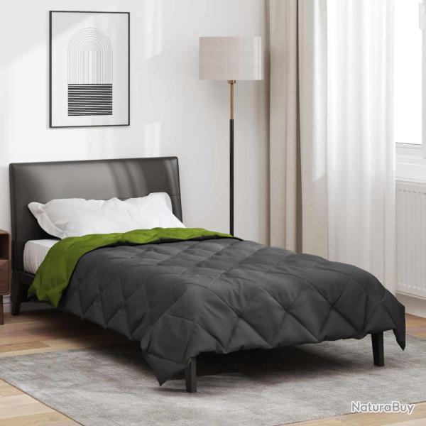 Duvet d'�t� simple 220 x 135 cm �t� 200 gsm Vert et Anthracite