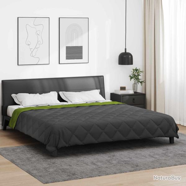 Duvet d'�t� simple 220 x 200 cm �t� 200 gsm Vert et Anthracite