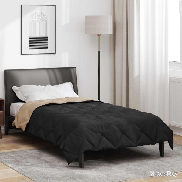 Duvet d'�t� simple 200 x 155 cm �t� 200 gsm Noir et Taupe