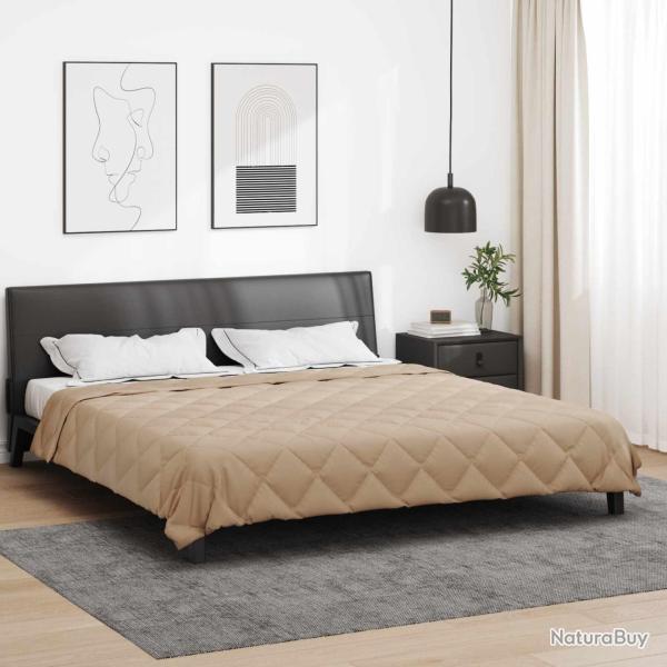 Duvet complet toute l'ann�e Taupe 200 x 220 cm Microfibre
