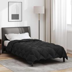 Duvet d'hiver Noir 155 x 220 cm Microfibre