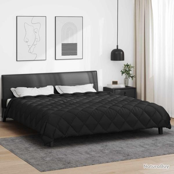 Duvet d'hiver Noir 200 x 240 cm Microfibre