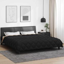 Duvet d'hiver Noir et Taupe 220 x 260 cm Microfibre