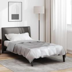 Duvet d'&eacute;t&eacute; simple Argent&eacute; 140 x 200 cm Satin et Microfibre