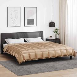 Duvet d'hiver Dor&eacute; 200 x 200 cm Satin et Microfibre