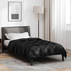 Duvet d'hiver Noir 140 x 200 cm Satin et Microfibre