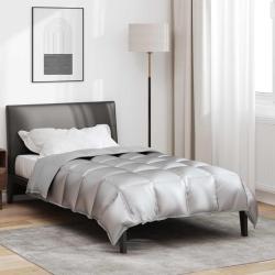 Duvet d'hiver Argent&eacute; 155 x 220 cm Satin et Microfibre