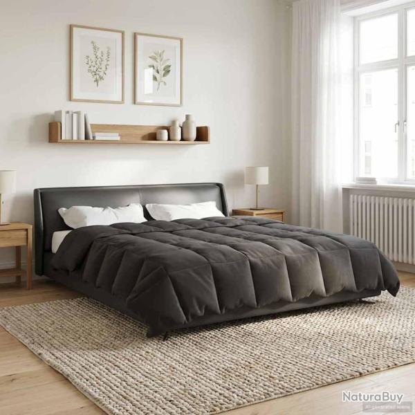 Duvet d'�t� simple Matelass� Anthracite 200 x 200 cm Microfibre