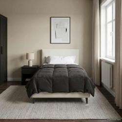 Duvet d'&eacute;t&eacute; simple Matelass&eacute; Anthracite 140 x 220 cm Microfibre