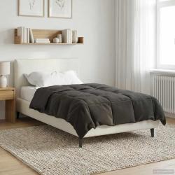 Duvet d'&eacute;t&eacute; simple Matelass&eacute; Anthracite 155 x 220 cm Microfibre