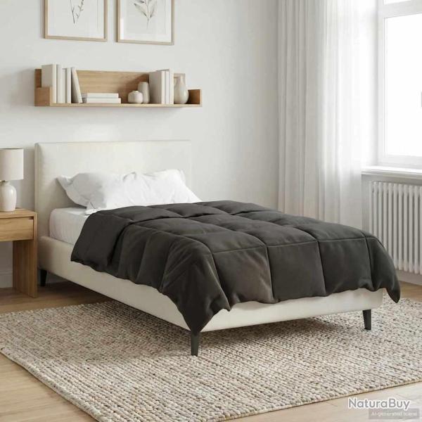 Duvet d'�t� simple Matelass� Anthracite 155 x 220 cm Microfibre
