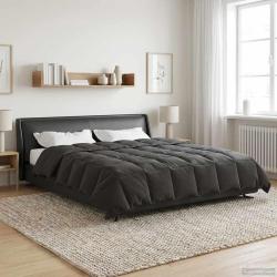 Duvet d'&eacute;t&eacute; simple Matelass&eacute; Anthracite 220 x 240 cm Microfibre