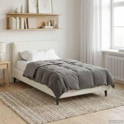Duvet d'&eacute;t&eacute; simple Matelass&eacute; Gris clair 140 x 200 cm Microfibre