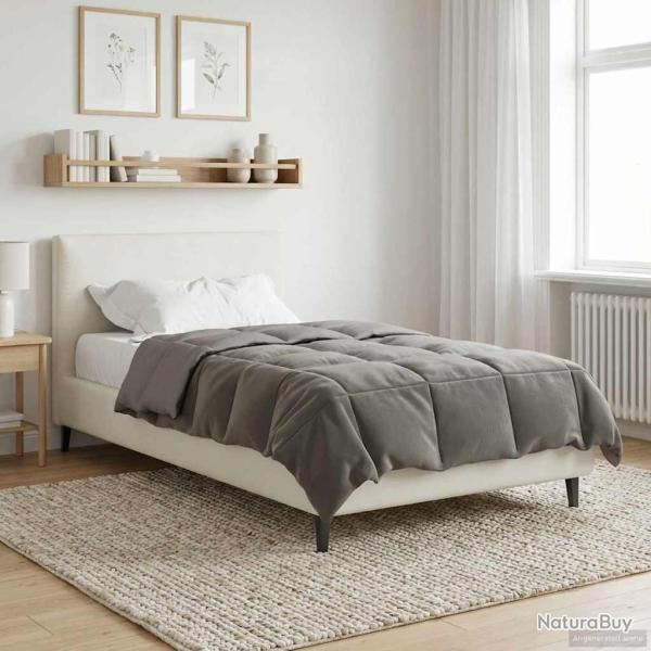 Duvet d'�t� simple Matelass� Gris clair 140 x 220 cm Microfibre