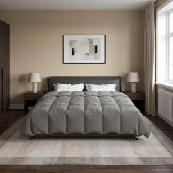 Duvet d'&eacute;t&eacute; simple Matelass&eacute; Gris clair 220 x 240 cm Microfibre
