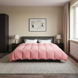 Duvet d'&eacute;t&eacute; simple Matelass&eacute; Rose 200 x 200 cm Microfibre