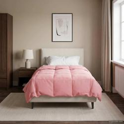 Duvet d'&eacute;t&eacute; simple Matelass&eacute; Rose 135 x 220 cm Microfibre