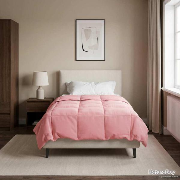 Duvet d'�t� simple Matelass� Rose 135 x 220 cm Microfibre