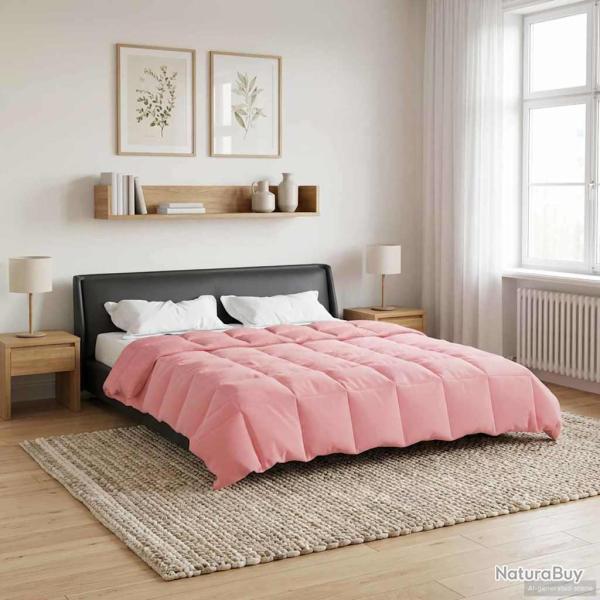 Duvet d'�t� simple Matelass� Rose 220 x 260 cm Microfibre