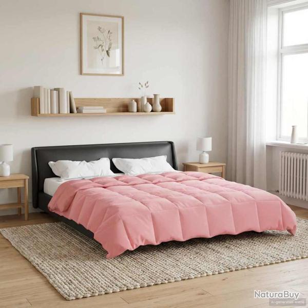 Duvet d'�t� simple Matelass� Rose 240 x 260 cm Microfibre