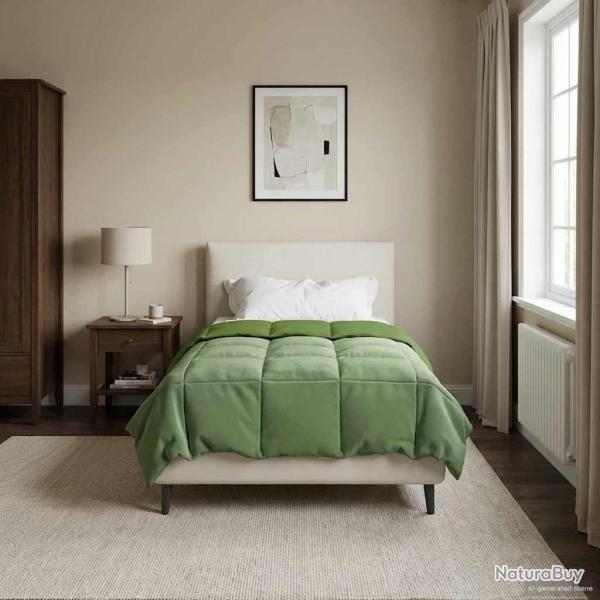 Duvet d'�t� simple Matelass� Vert 140 x 200 cm Microfibre