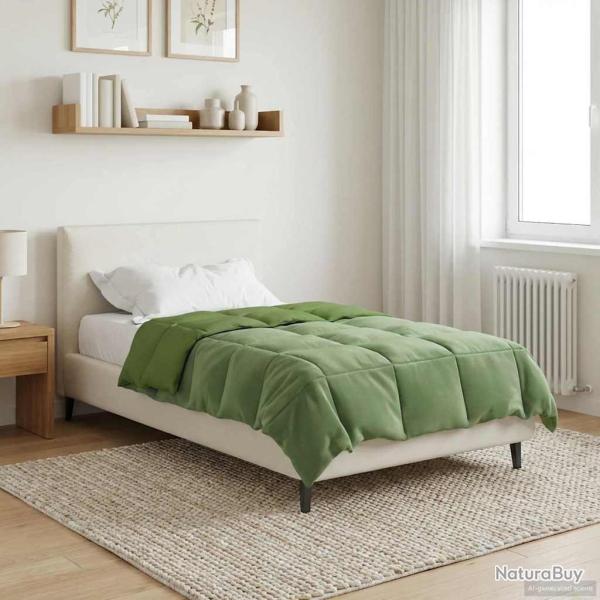 Duvet d'�t� simple Matelass� Vert 155 x 200 cm Microfibre
