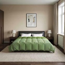 Duvet d'&eacute;t&eacute; simple Matelass&eacute; Vert 200 x 200 cm Microfibre