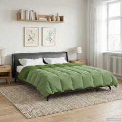 Duvet d'&eacute;t&eacute; simple Matelass&eacute; Vert 200 x 240 cm Microfibre