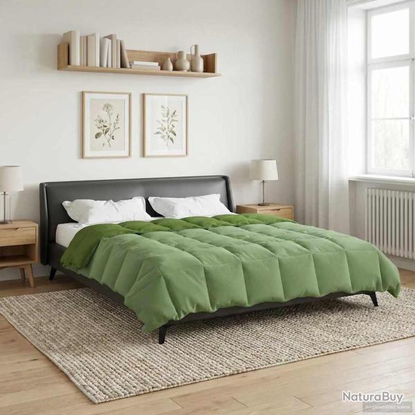 Duvet d'�t� simple Matelass� Vert 200 x 240 cm Microfibre