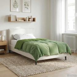 Duvet d'&eacute;t&eacute; simple Matelass&eacute; Vert 135 x 220 cm Microfibre