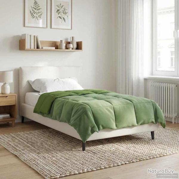 Duvet d'�t� simple Matelass� Vert 135 x 220 cm Microfibre