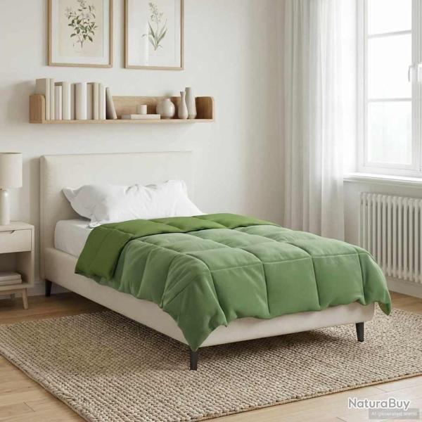 Duvet d'�t� simple Matelass� Vert 155 x 220 cm Microfibre