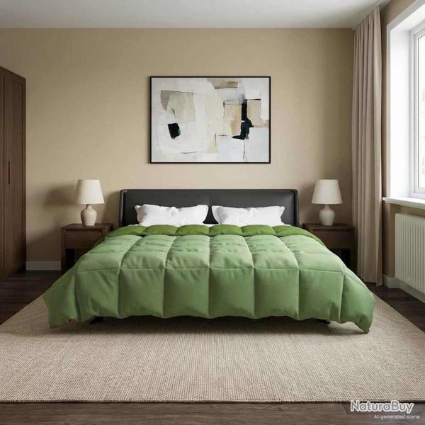 Duvet d'�t� simple Matelass� Vert 200 x 220 cm Microfibre