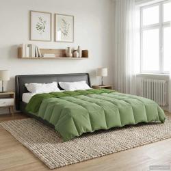 Duvet d'&eacute;t&eacute; simple Matelass&eacute; Vert 240 x 260 cm Microfibre