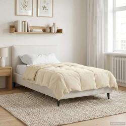 Duvet d'&eacute;t&eacute; simple Matelass&eacute; Cr&egrave;me 140 x 200 cm Microfibre
