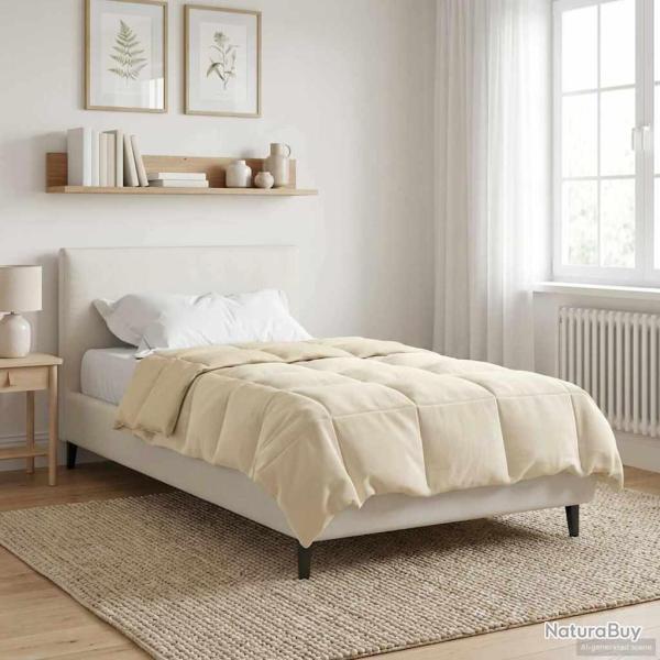 Duvet d'�t� simple Matelass� Cr�me 155 x 220 cm Microfibre
