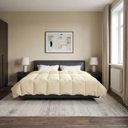 Duvet d'&eacute;t&eacute; simple Matelass&eacute; Cr&egrave;me 240 x 260 cm Microfibre