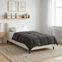 Duvet complet toute l'ann&eacute;e Anthracite 140 x 220 cm Microfibre
